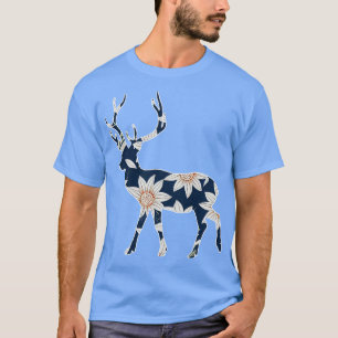Camiseta Estilo de flor branca de cervejeira
