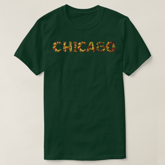 Camiseta estilo de fruta da cidade de Chicago (Frente do Design)