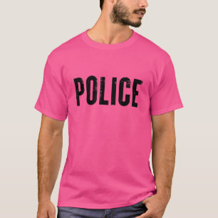 Camiseta Estilo de Gráficos de Ilustração Uniforme da Políc