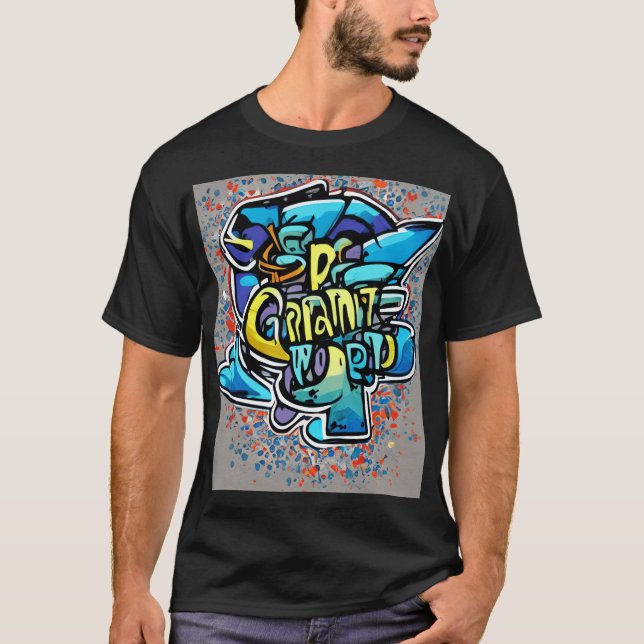 Camiseta Estilo de Grafite Colorido TDesign (Frente)