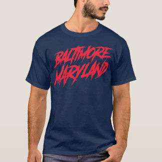 Camiseta Estilo de Grafite de Baltimore Maryland