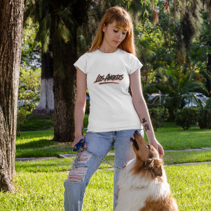 Camiseta Estilo de Grafite de Los Angeles