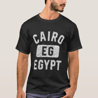Camiseta Estilo de Gym Cairo Egito - Impressão branco angus