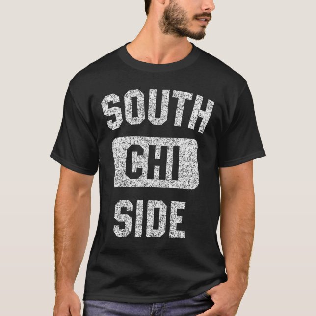 Camiseta Estilo de Gym Chi Sul - Impressão Branco Distante (Frente)