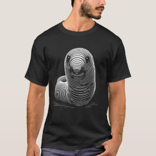 Camiseta Estilo de Impressão Digital - Mãe de Pai de Verme