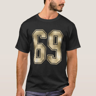 Camiseta Estilo de Jersey de fã desportivo 69 Outline Numbe