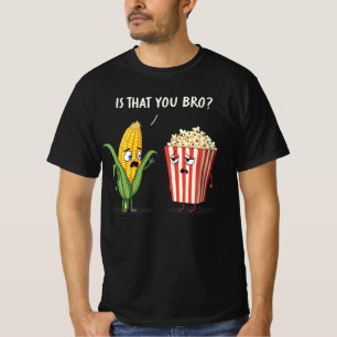 Camiseta Estilo de Kawaii, Engraçado, Pipoca, Pop-Milho