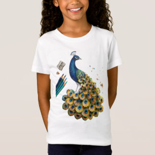 Camiseta Estilo de Linha de Arte Única Feita à Mão