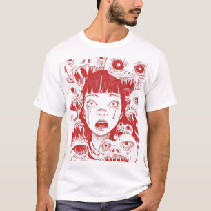 Camiseta Estilo de manga asiática Ilustração T-Shirt
