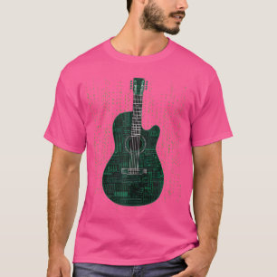 Camiseta Estilo de Matriz de Violão Acústico Jogador de Ban