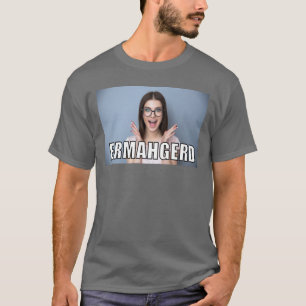 Camiseta Estilo de Memória Ermahgerd Engraçado de Foto Pe