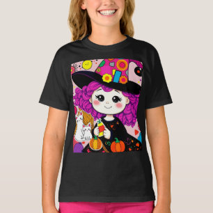 Camiseta Estilo de Mestiça Bela Bruxa Correspondente ao Hal