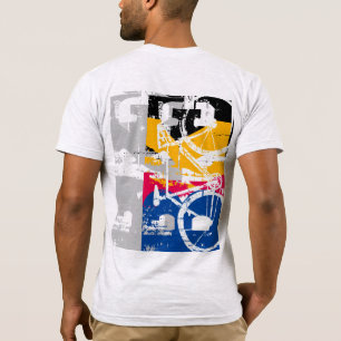 Camiseta estilo de moda de bicicleta urbana