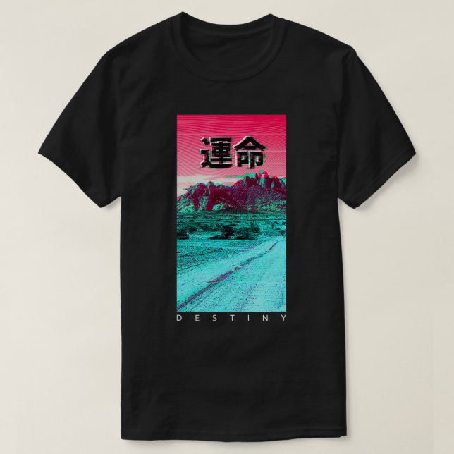 Camiseta Estilo de Moda Estética Vaporwave 80s 90s Anime Gi (Frente do Design)