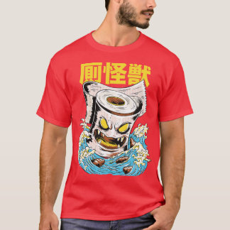 Camiseta Estilo de Monstro de Papel do Kaiju, Engraçado Jap