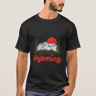 Camiseta Estilo de Montanha do Wyoming Externo