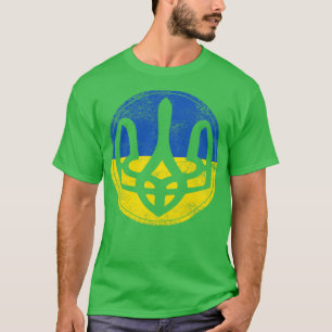 Camiseta Estilo de Olhos de Peixes Trident da Ucrânia