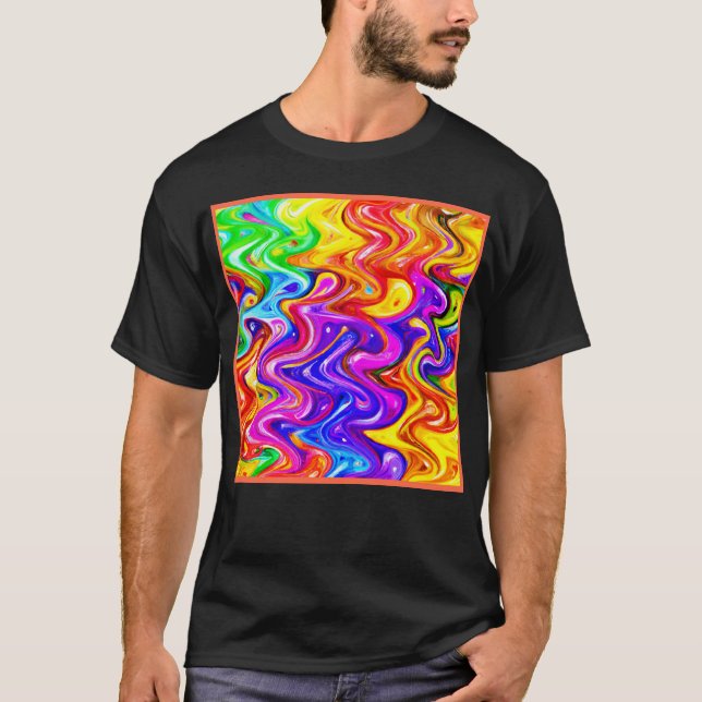 Camiseta Estilo de Padrão Vibrante (Frente)