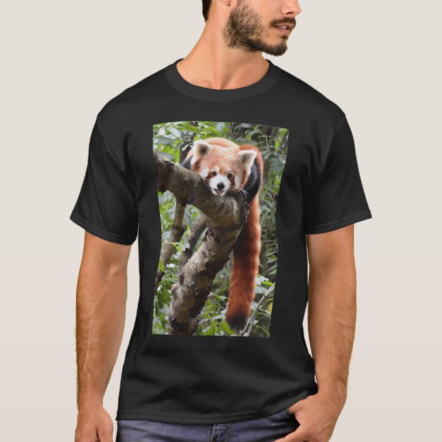 Camiseta Estilo de Panda Vermelha de Refrigeração (Frente)