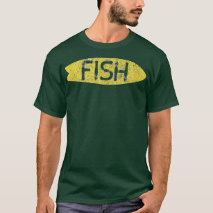 Camiseta Estilo de Peixe Retroativo De Vintagem A Bordo