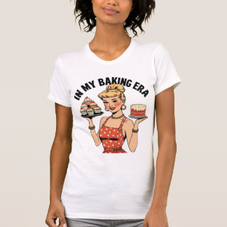 Camiseta Estilo de Pin-Up "Na Minha Era da Baking" para pad