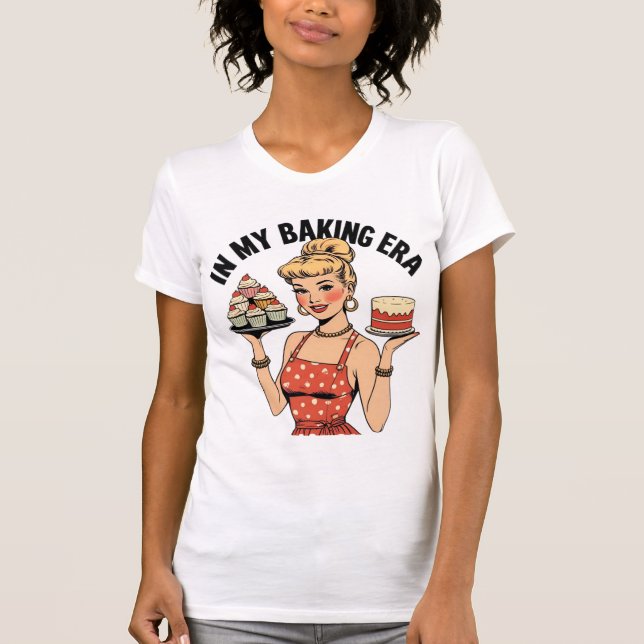 Camiseta Estilo de Pin-Up "Na Minha Era da Baking" para pad (Frente)