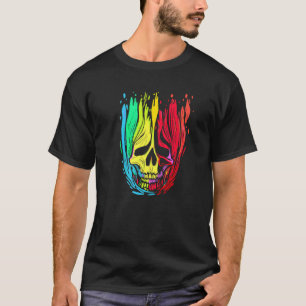 Camiseta Estilo De Pintura De Cera Cutânea Artística Colori