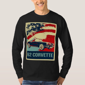 Camiseta Estilo de Pop de Arte Corvette C1 1962 