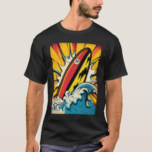 Camiseta Estilo de Pop de Navegação em Praia Surprando Mãe