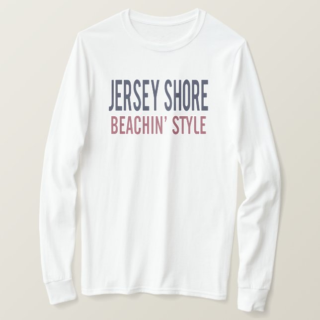 Camiseta Estilo de Praia de Jersey Shore (Frente do Design)