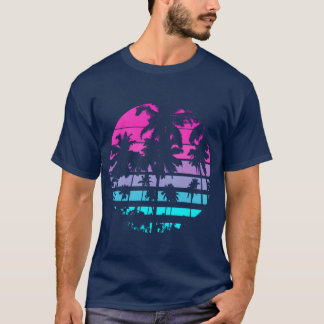 Camiseta Estilo de praia dos anos 80 80S 90S com amigos Pal