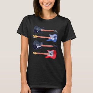Camiseta Estilo De Retorno De Violão Para Guitarrista