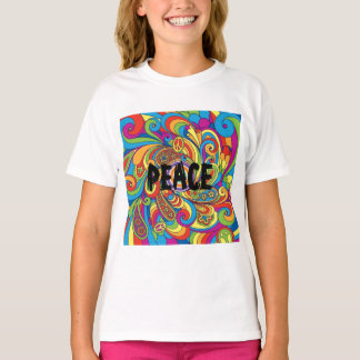 Camiseta Estilo de retrato da paz