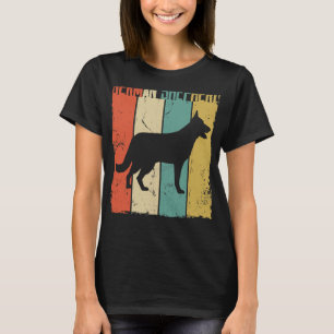 Camiseta Estilo de Retro da Imagem do Cão german shepherd