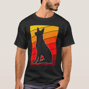 Camiseta Estilo de Retro da Imagem do Cão german shepherd