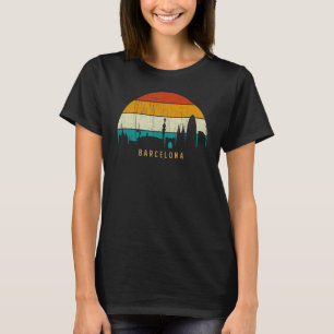 Camiseta Estilo de Retro da Vintage - Arco da cidade sunset