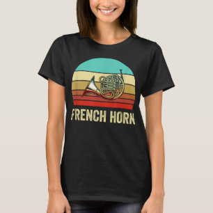 Camiseta Estilo de Retro da Vintage Corno de França Sunset2