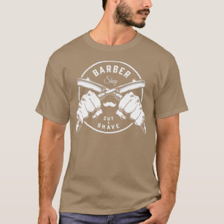 Camiseta Estilo de Retrô de Barbearia e Corte de Cabelo