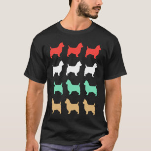 Camiseta Estilo de Retrô de Cachorro Terrier Australiano