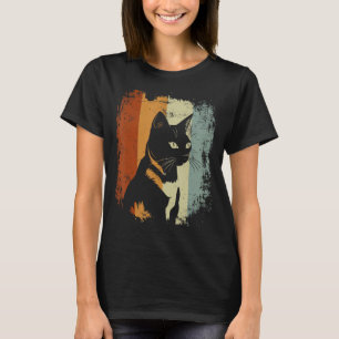 Camiseta Estilo de Retro de Cat Bobtail Japonês