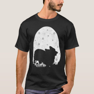 Camiseta Estilo de Retrô de Ovos de Páscoa Estilo Corgi Pás