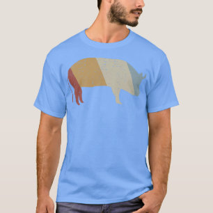 Camiseta Estilo de Retro de Porco Premium de Vintage