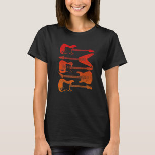 Camiseta Estilo De Retro De Violão Para O Prêmio Guitarrist