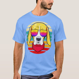 Camiseta Estilo de Retro do Cachorro do Hipster legal