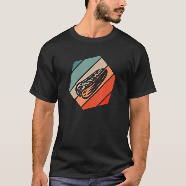 Camiseta Estilo de Retro do Hotdog 10 (Frente)