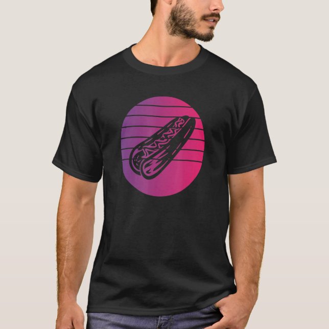 Camiseta Estilo de Retro do Hotdog Vintage 2 (Frente)