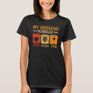 Camiseta Estilo de Retro Programação de Fim de Semana Café
