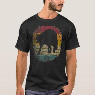 Camiseta Estilo de Retro Raccoon Vintage 70 anos 80 anos 90