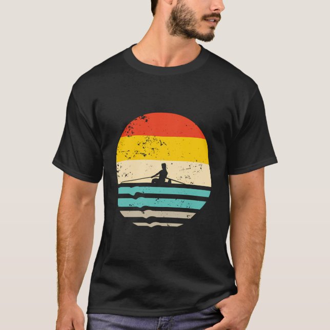 Camiseta Estilo de Retro Removendo Equipe de Barco Engraçad (Frente)