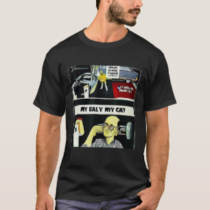 Camiseta Estilo de Retro Vintage Estranho Advertismo de Car